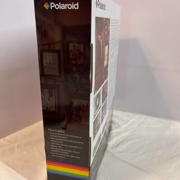 Polaroid Photo Frame String LED Lightboxes Warm Cinnamon Wood - NEW - Picture 5 of 8